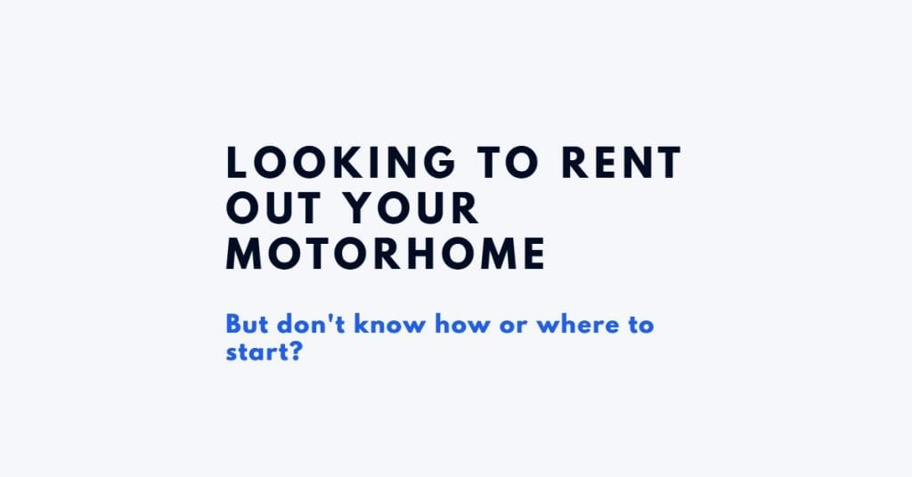 Rent out my motorhome