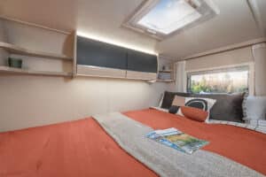 Autotrail Expedition C73 motorhome hire rear bed