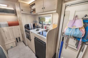 Autotrail Expedition C73 motorhome hire kitchen
